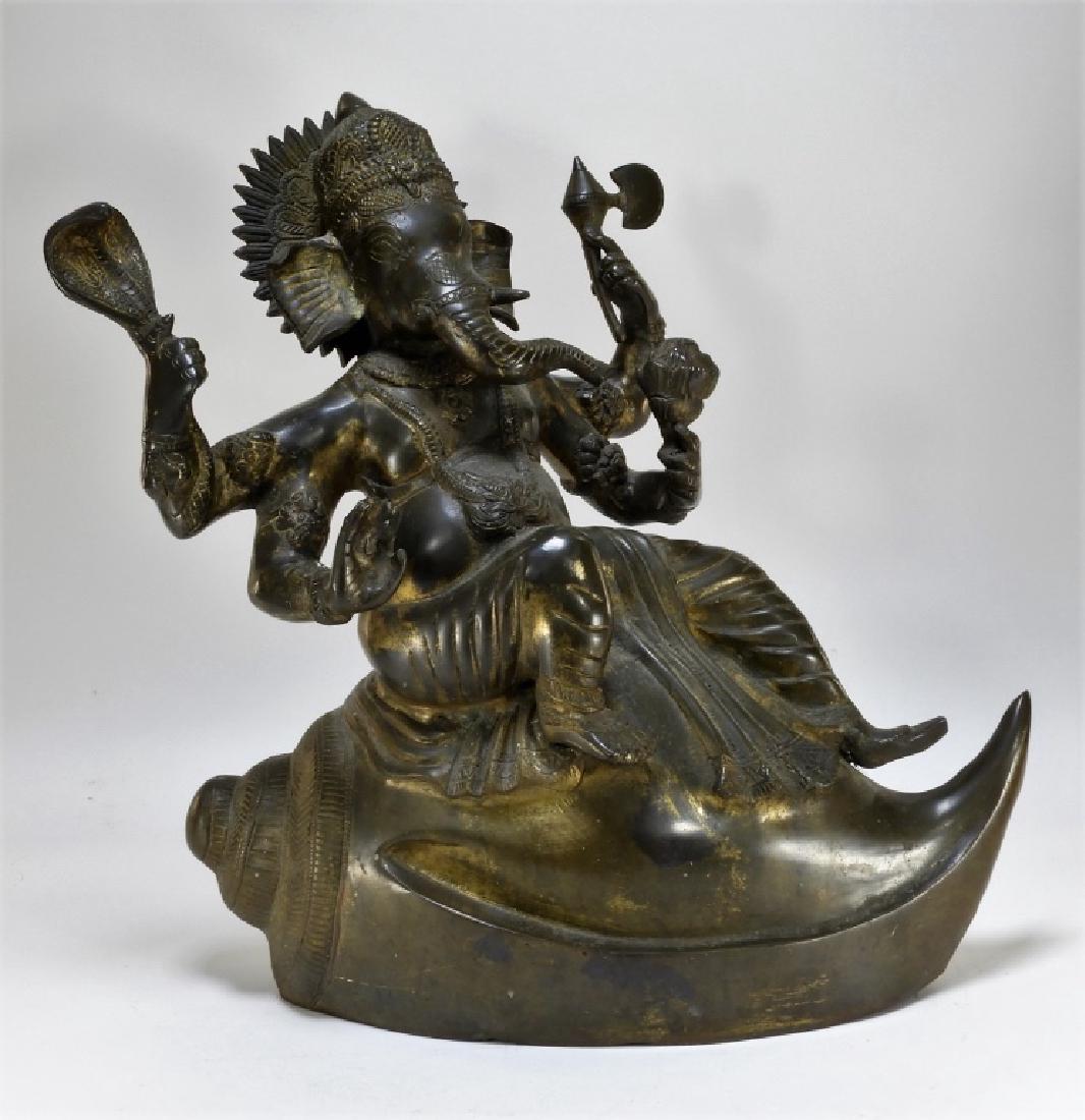 19C. Indian Gilt Bronze Sculpture of Ganesha (1 of 9)