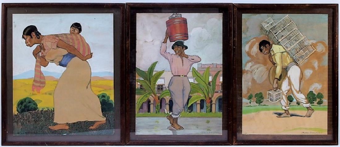 3 Pedro Sanchez Mexican Social Realist Paintings (1 of 13)