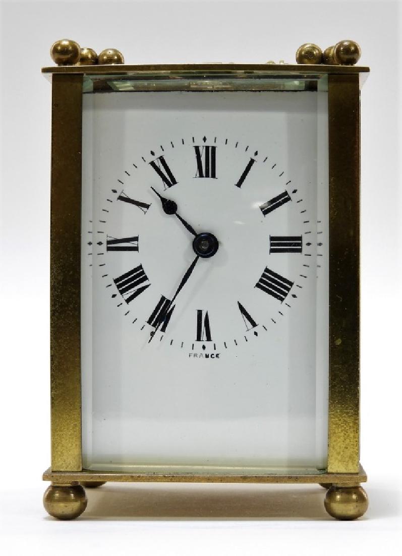 French Gilt Brass Carriage Clock w/ Original Box (1 of 9)