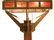 American Arts & Crafts Mission Oak Slag Glass Lamp - 3