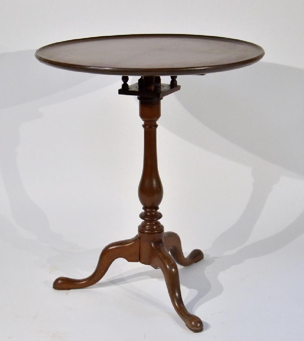 18C NE Country Queen Anne Bird Cage Tilt Top Table (1 of 5)