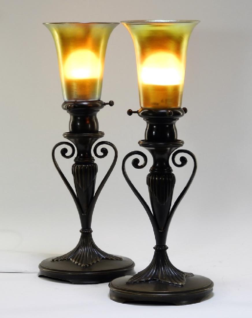 PR Lundberg Studios Iridescent Art Glass Lamps (1 of 8)