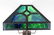 American Arts & Crafts Mission Oak Slag Glass Lamp - 2