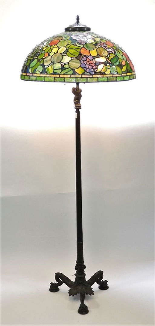 American Egyptian Revival Bronze Floor Lamp