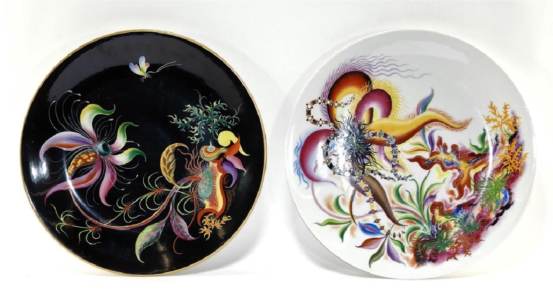 PR French Art Nouveau Faience Porcelain Chargers (1 of 8)