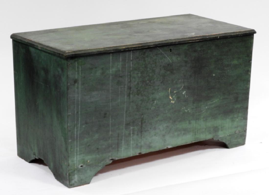 LARGE New England Green Painted Pine Blanket Chest (1 of 7)