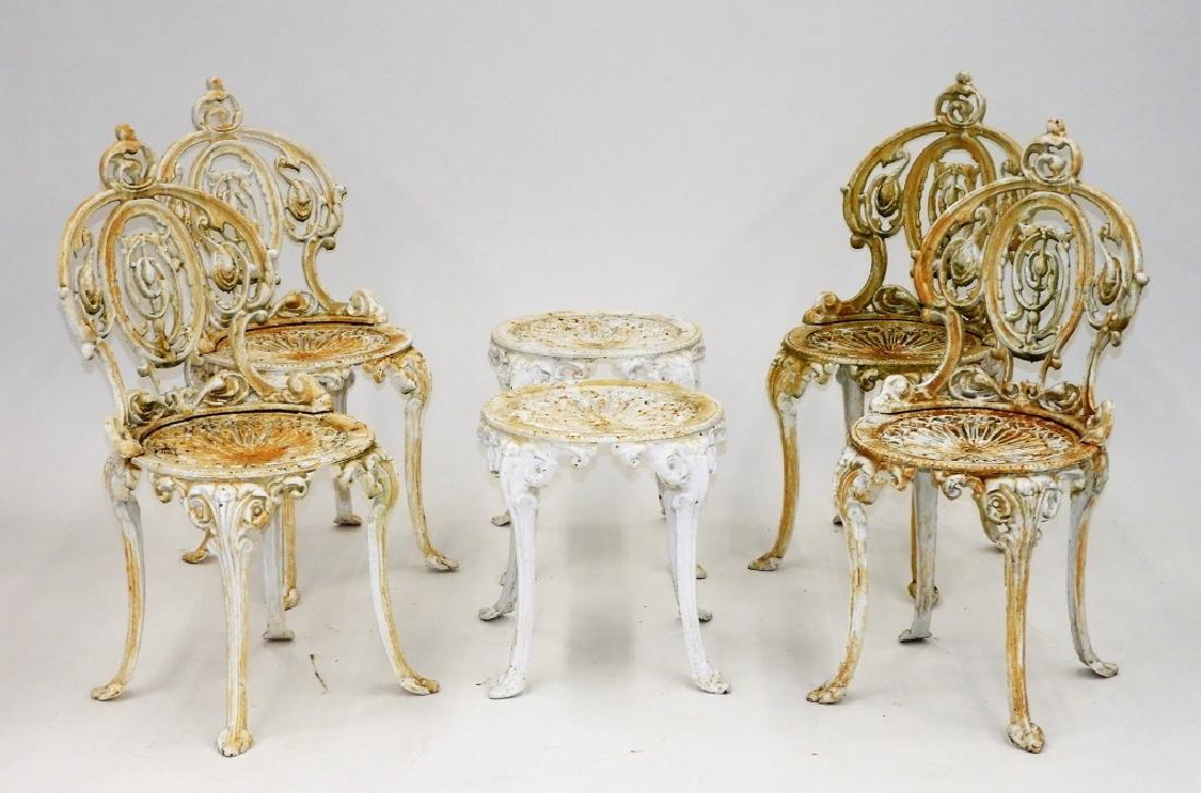 American Art Nouveau Cast Iron Patio Set (1 of 8)