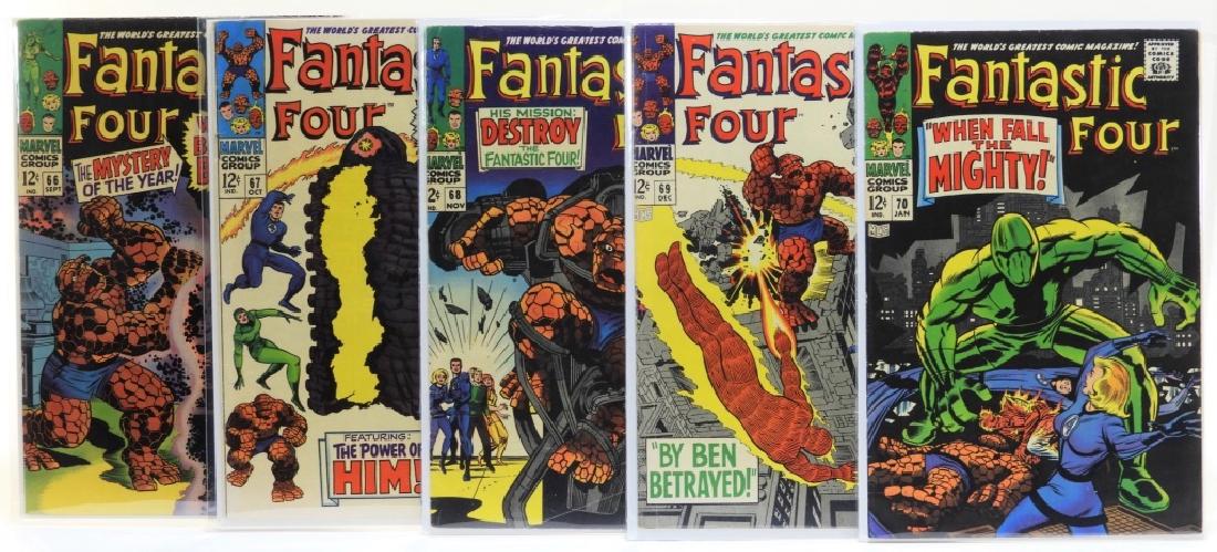 5 Marvel Comics Fantastic Four No.66 to 70 Run (1 of 8)
