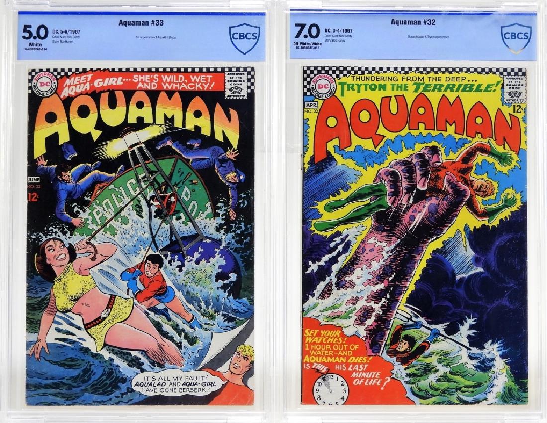 2 D.C Comics Aquaman No.32 33 CBCS Graded (1 of 4)