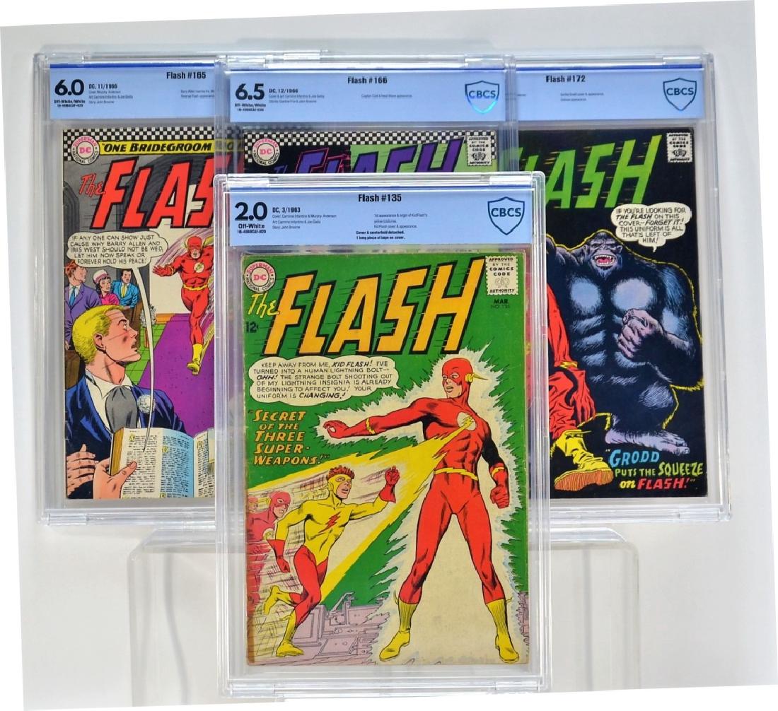 4 CBCS Graded D.C Comics Flash No.135 165 166 172 (1 of 7)