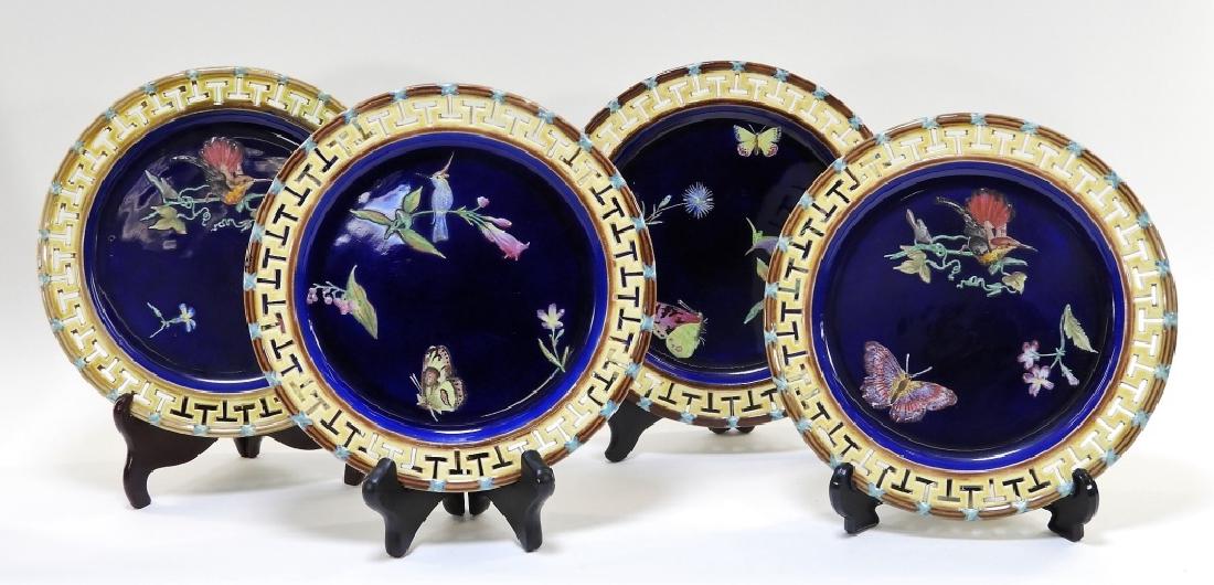 4 Wedgwood Cobalt Blue Majolica Aesthetic Plates (1 of 11)