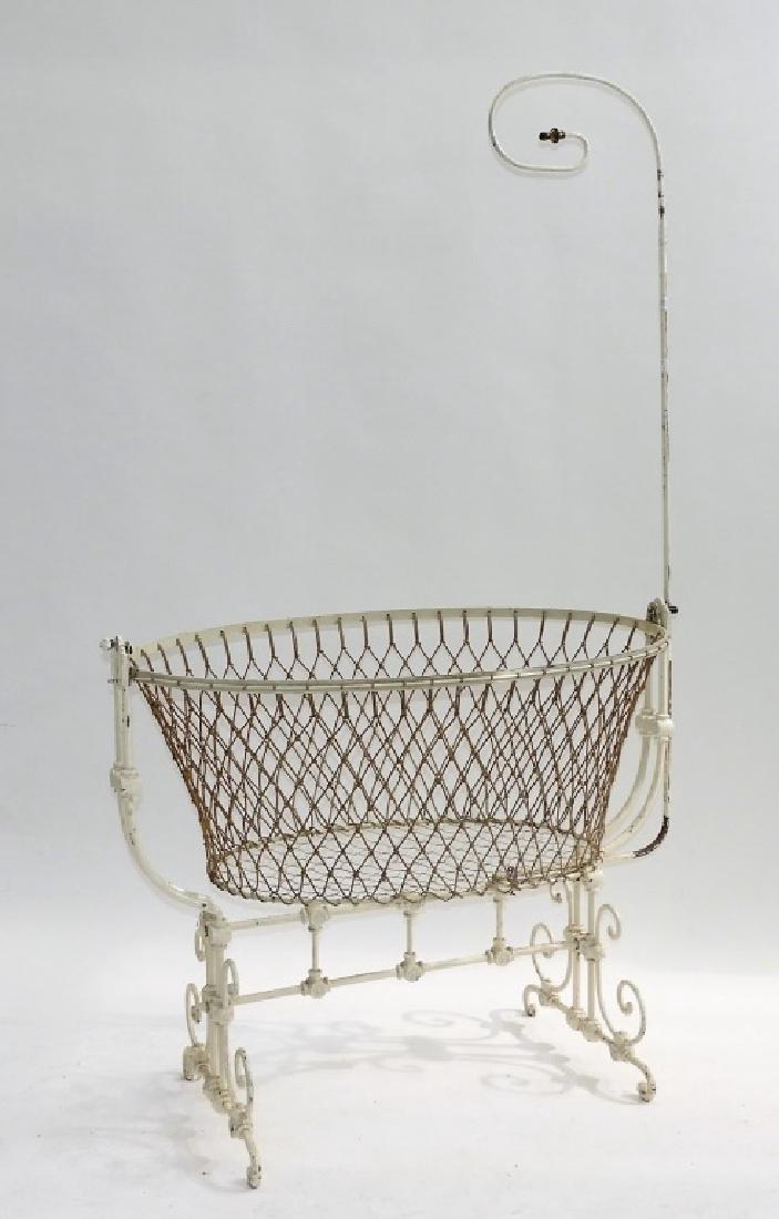 C.1890 Victorian Cast Iron White Painted