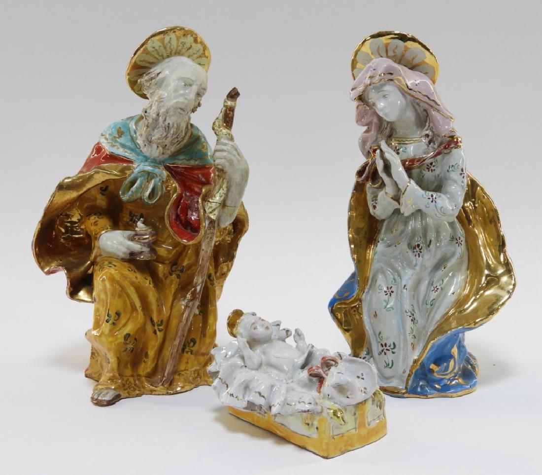 3 Italian Giorgetti Tanini Pottery Nativity Figure (1 of 8)