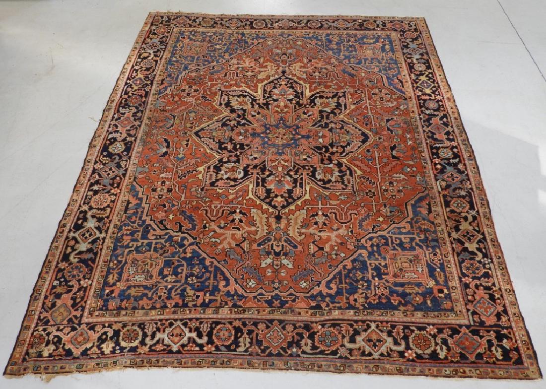 C.1910 Oriental Persian Heriz Floral Carpet (1 of 9)