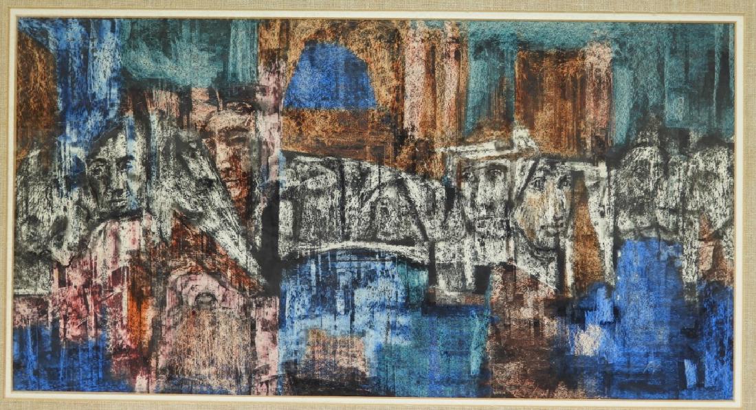 Gordon Stale Abstract Portrait Pastel Painting (1 of 7)