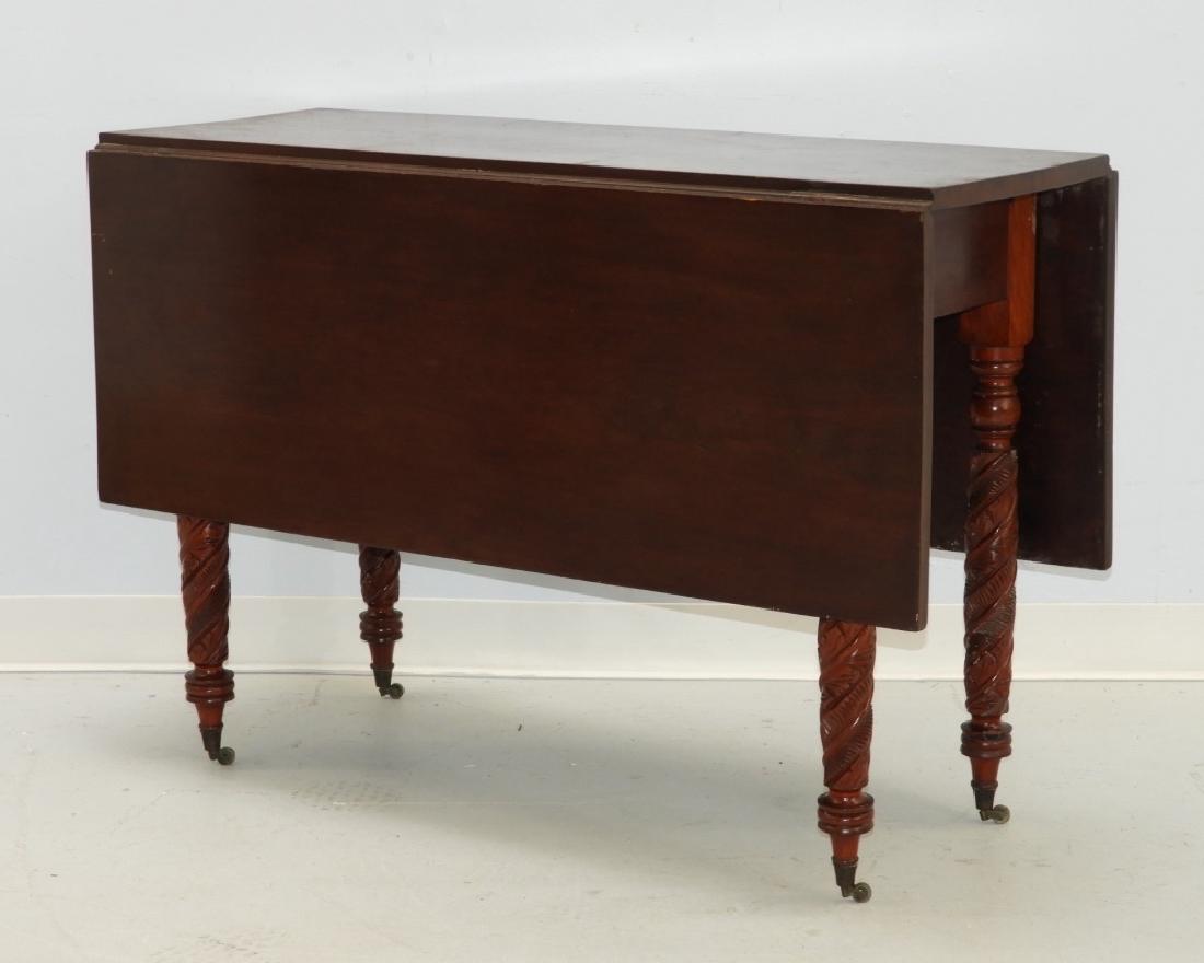 American Federal Carved Mahogany Drop Leaf Table (1 of 6)