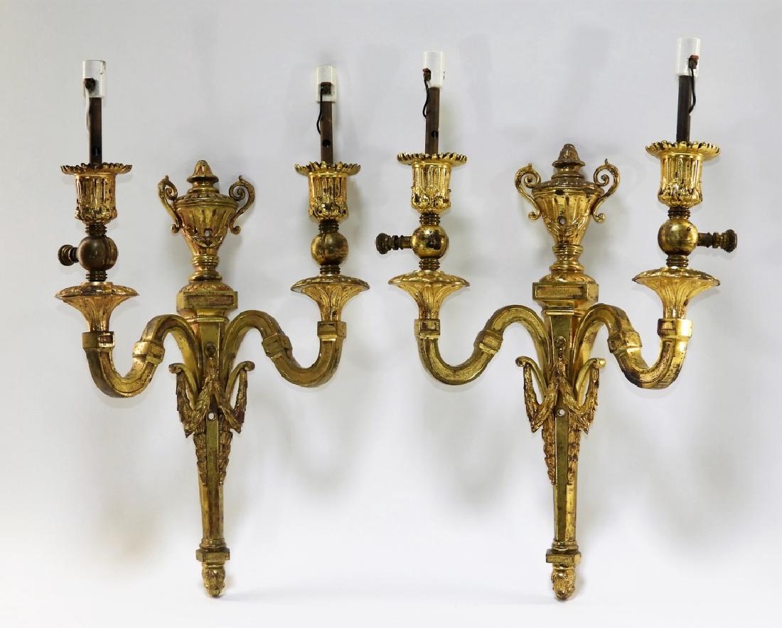 PR French Gilt Bronze Neoclassical Sconces (1 of 7)