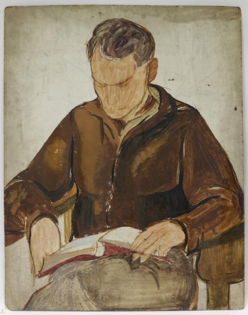 American Ashcan School O/B Realist Painting of Man (1 of 6)