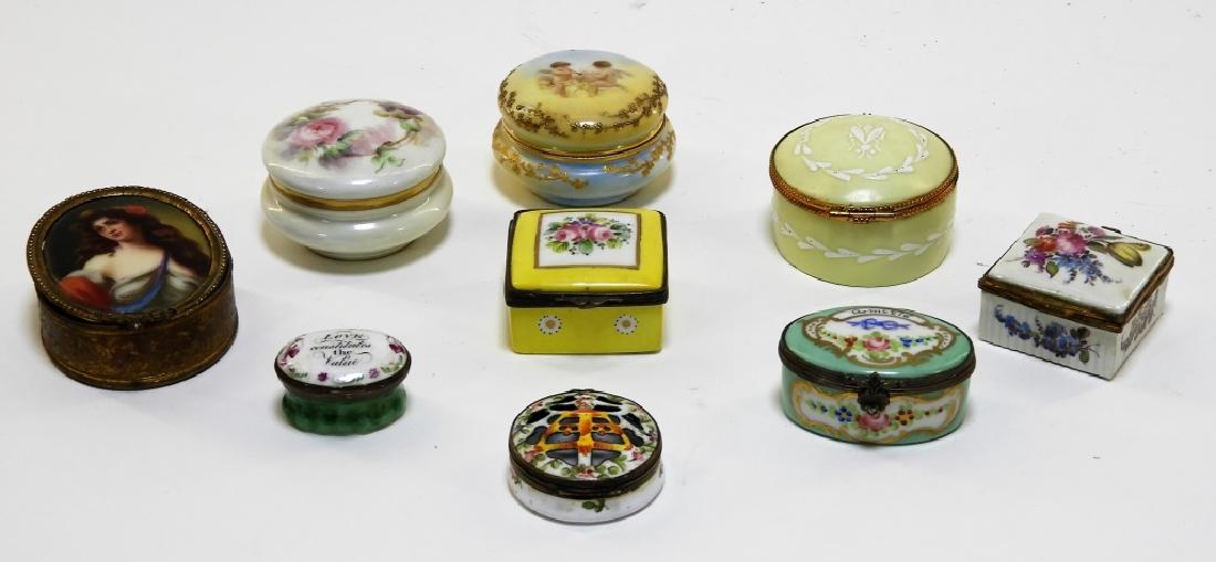 9PC French Miniature Limoges Sevres Porcelain Box (1 of 6)