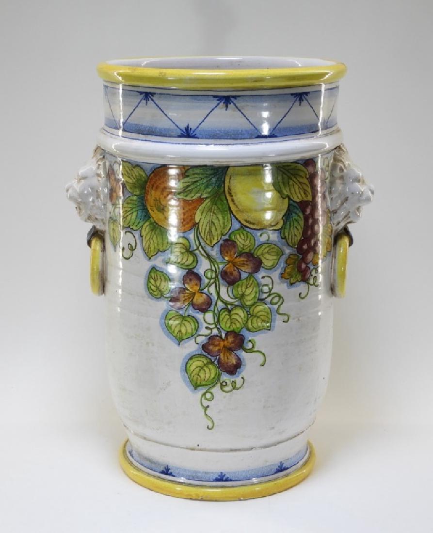 Italian Glazed Terracotta Umbrella Stand (1 of 8)