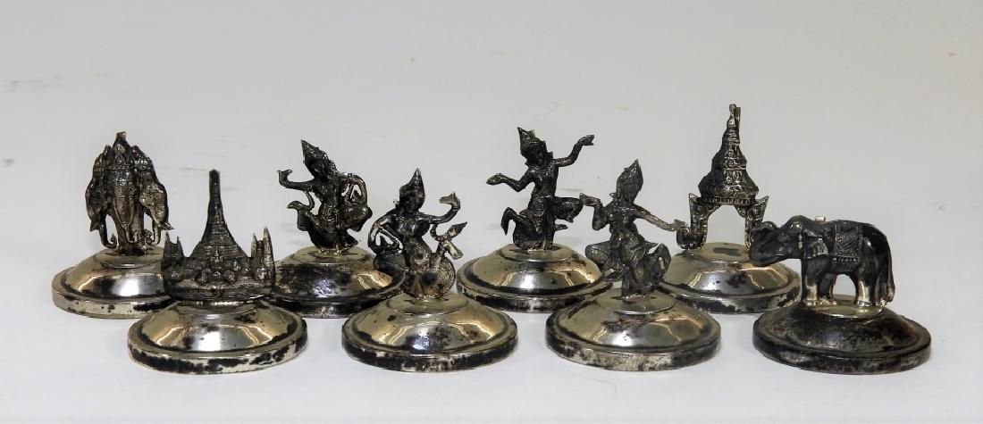 8 Siam Sterling Silver Deity Place Card Holders (1 of 5)