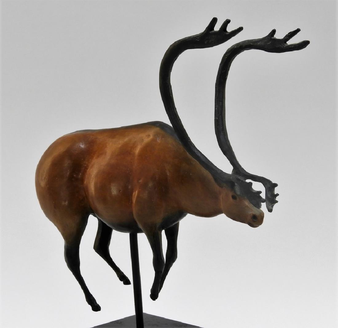 Star Liana York Modern Western Bronze of Caribou (1 of 7)