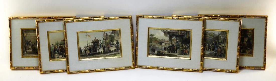 6 Thomas Allen Chinese Hand Colored Etchings (1 of 8)
