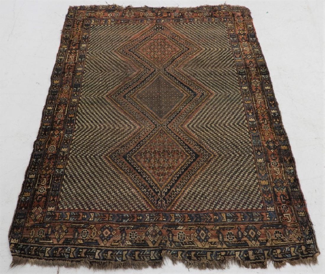 Antique Persian Afghan Wool Carpet Rug (1 of 10)