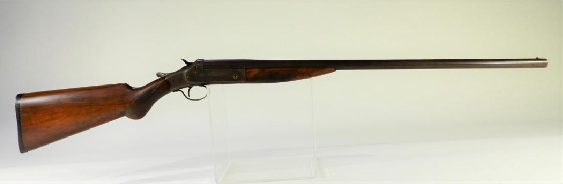 J. Stevens Arms & Tools Single Shot Shotgun: MASSACHUSETTS, EARLY 20TH CENTURY A single shot sixteen gauge shotgun manufactured by the J. Stevens Arms and Tool Company of Chicopee, Massachusetts. The gun is marked on the breach and barrel. Overa