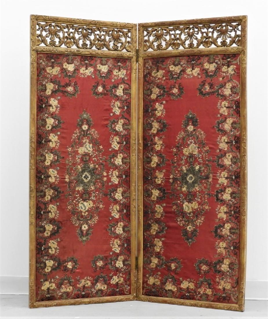 FINE 18C French Louis XVI Gilt Chinese Silk Screen (1 of 11)
