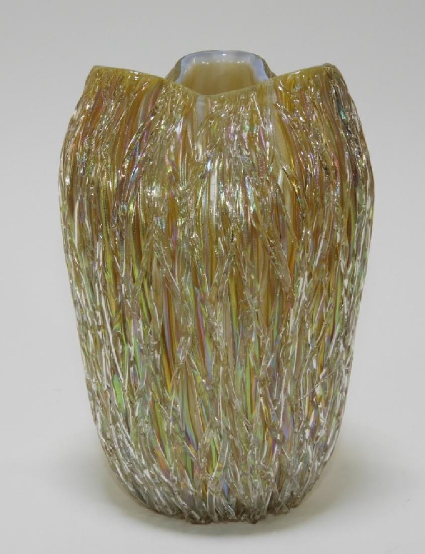 Austrian Iridescent Layered Thread Art Glass Vase (1 of 8)