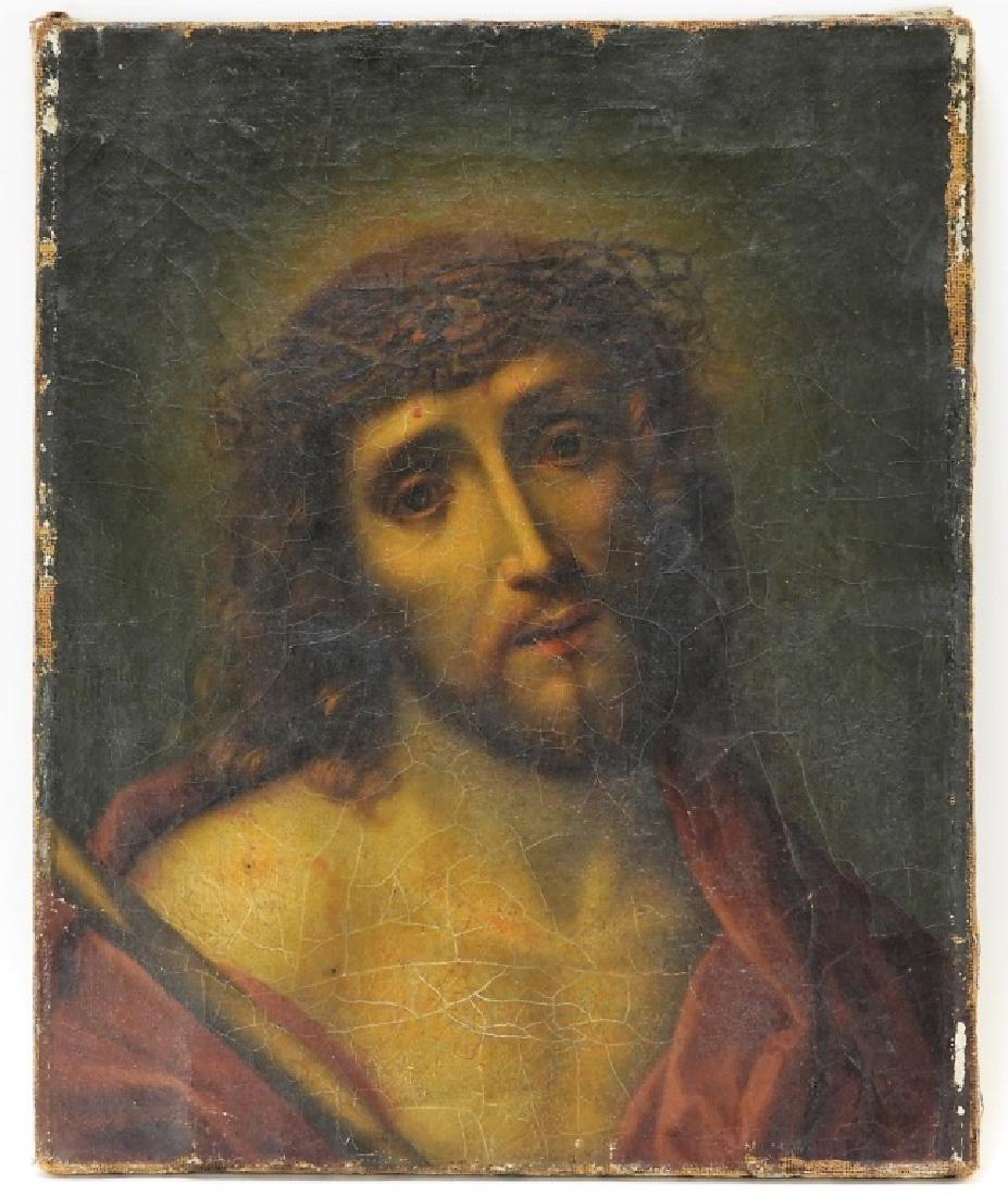 Italian Old Master O/C Painting of Jesus Christ (1 of 8)