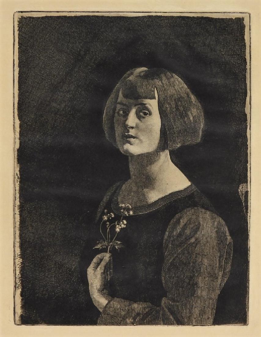 Gerald Brockhurst Titled Ranunculus Etching (1 of 9)