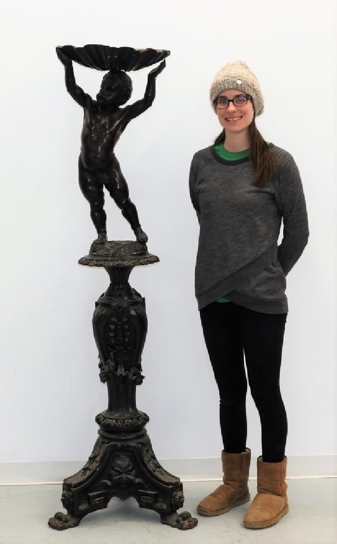 19C Italian Renaissance Revival Putti on Pedestal (1 of 11)