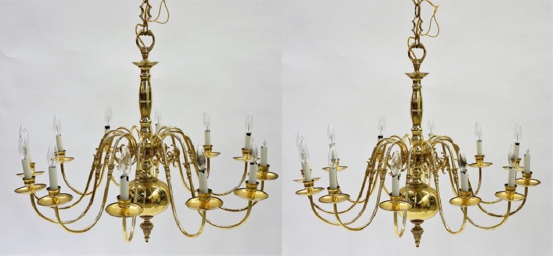 PR American Brass Federalist 12 Arm Chandelier (1 of 7)