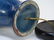 PR Chinese Monochrome Blue Porcelain Vase Lamps - 8