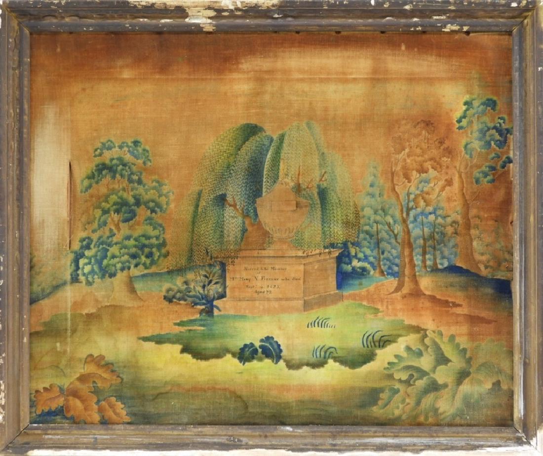 C.1825 Freeman Family Velvet Memorial Painting (1 of 6)