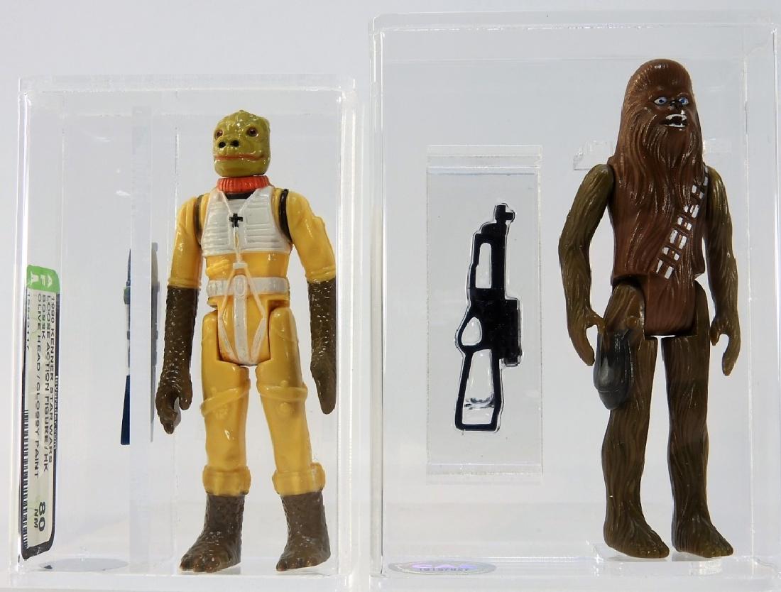 2 Kenner Star Wars Bossk Chewbacca AFA 80 CAS 75 (1 of 7)