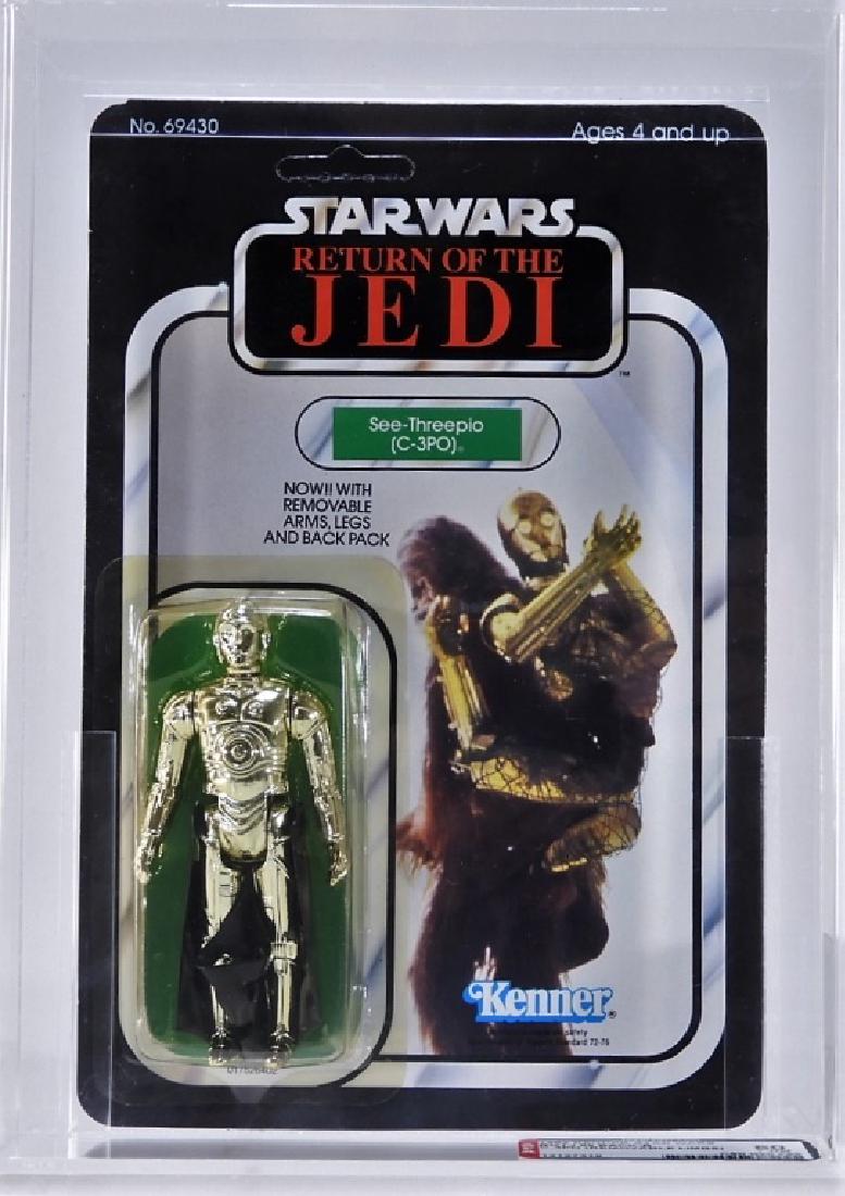 1983 Kenner Star Wars ROTJ 65 Back B C-3PO AFA 80 (1 of 4)