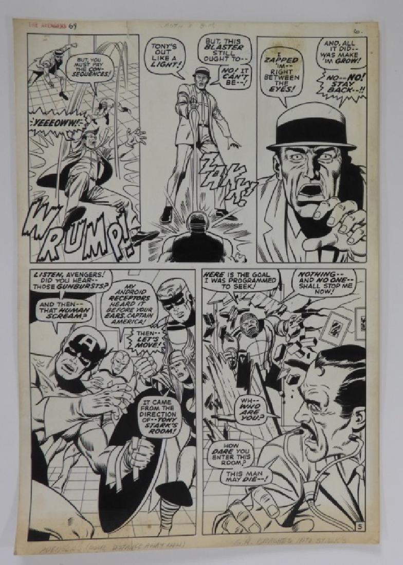 Sal Buscema Sam Grainger Avengers #69 Page 5 Art (1 of 11)