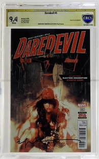 Marvel Comics Daredevil No.6 CBCS Gold 9.4: UNITED STATES, 21ST CENTURY Marvel Comics Daredevil issue 6 from June, 2016. The book featured an Elektra cover and appearance. The book was signed by Bill Sienkiewicz and witnessed on May 21st, 2016.