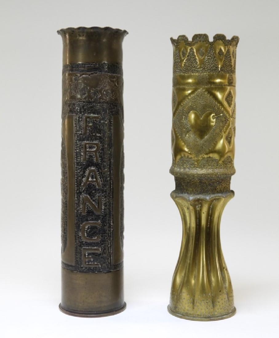 WWI Hand Tooled Trench Art Shells "AEF 1919" (2) (1 of 6)