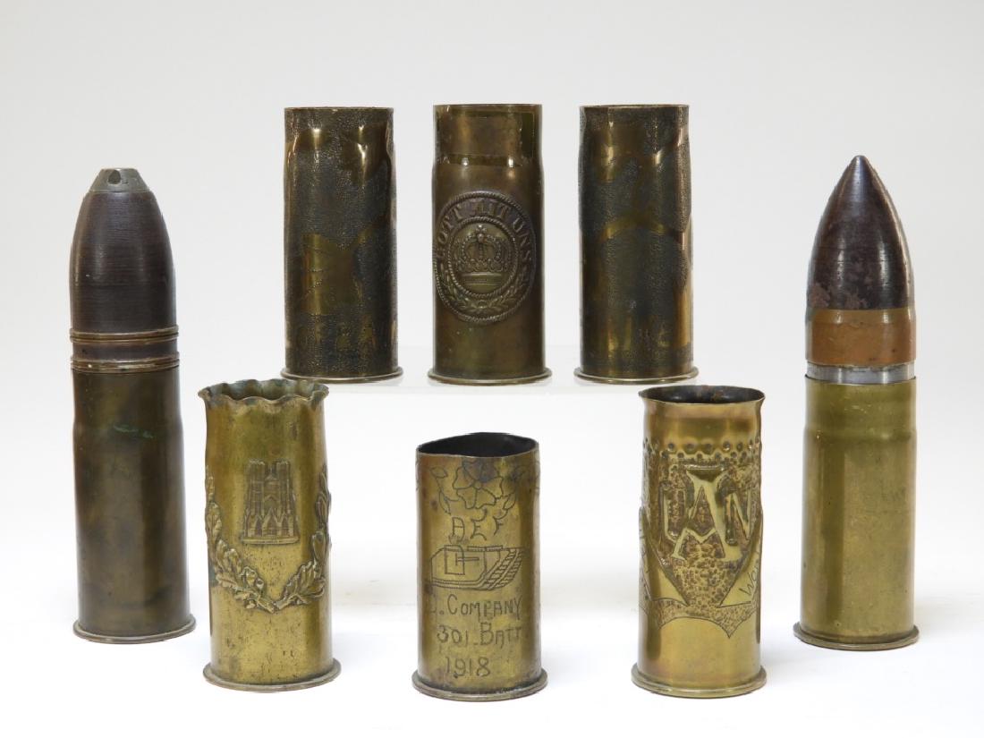 WWI Trench Art Shell With Tank & Iron Cross (8) (1 of 5)