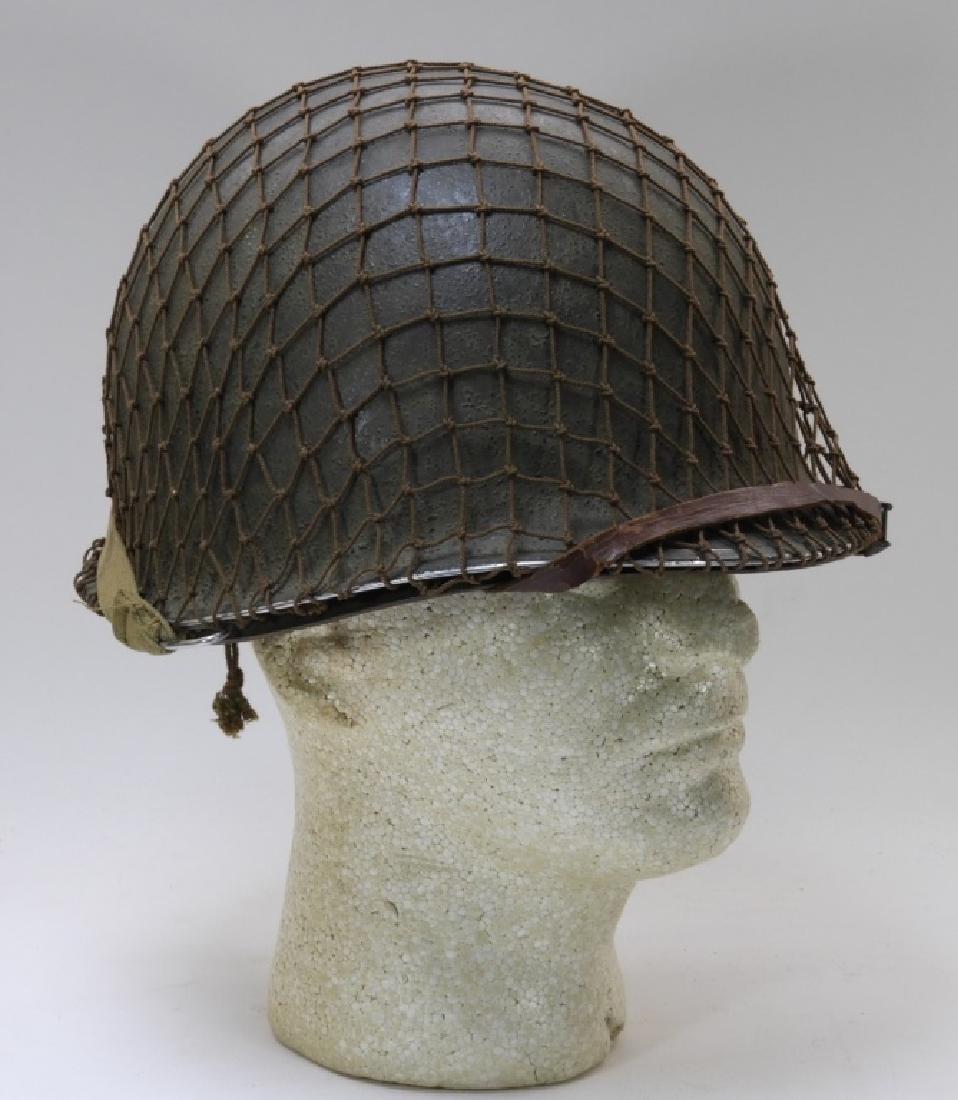 WWII U.S. Army M1 Helmet with Netting (1 of 10)