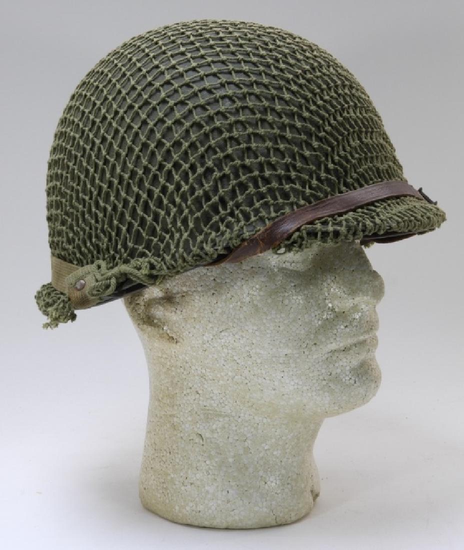 WWII U.S. Army M1 Helmet with Netting (1 of 7)