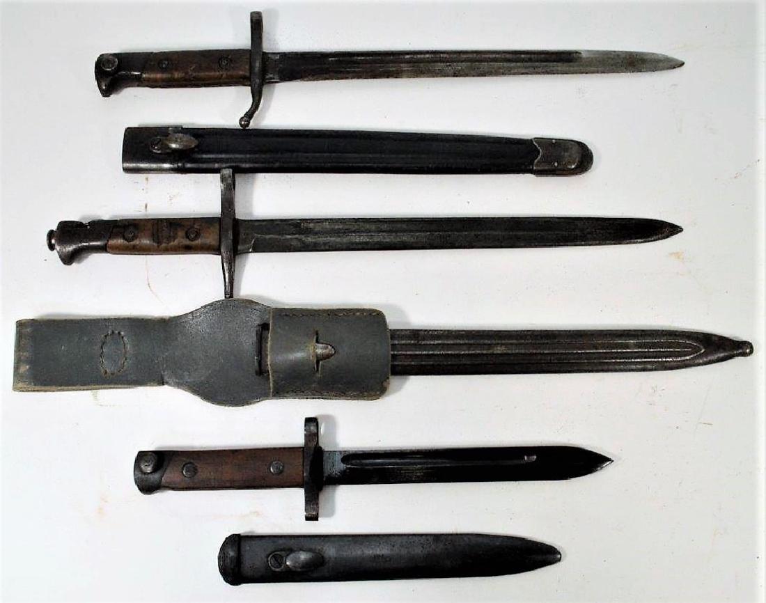 Italian M1891 and M1891 TS Carbine Bayonets: , There are three bayonets in this lot, The TS is considered extremely hard to find. The 3rd bayonet for the short carbine.