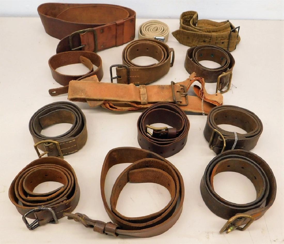 WWII Japanese Leather Belts- Navy Soft Belt (1 of 7)