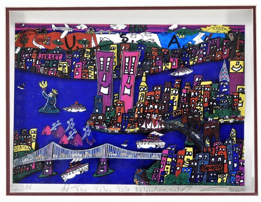 Contemporary The Way We Were 3D Lithograph: United States, 3D lithograph collage 8" x 11" Signed, editioned, and annotated in the lower margin.