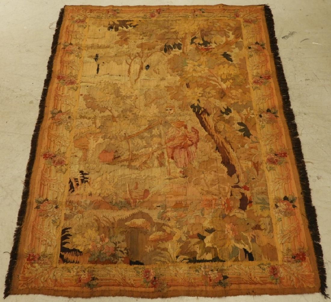 17C. French Scenic Wall Hanging Tapestry Textile (1 of 8)