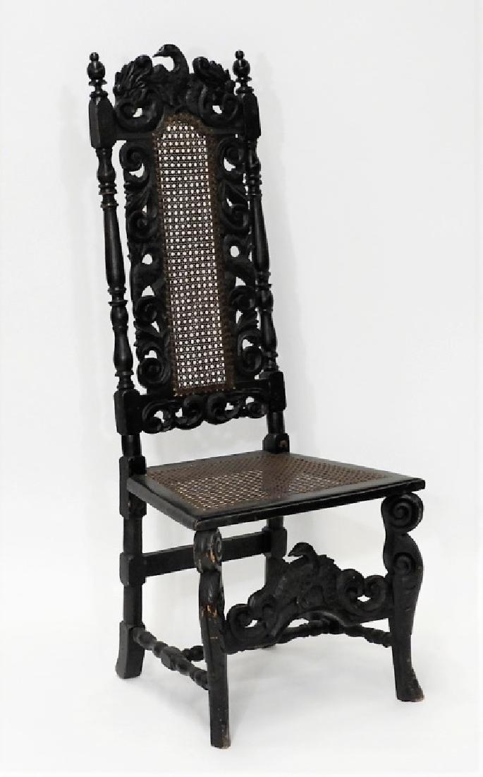 English Jacobean Style Phoenix Bird Side Chair (1 of 7)